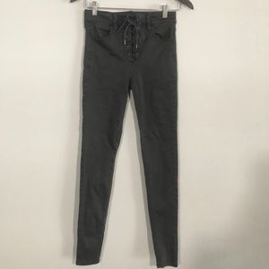 American Eagle Super Stretch X Lace up Jeans